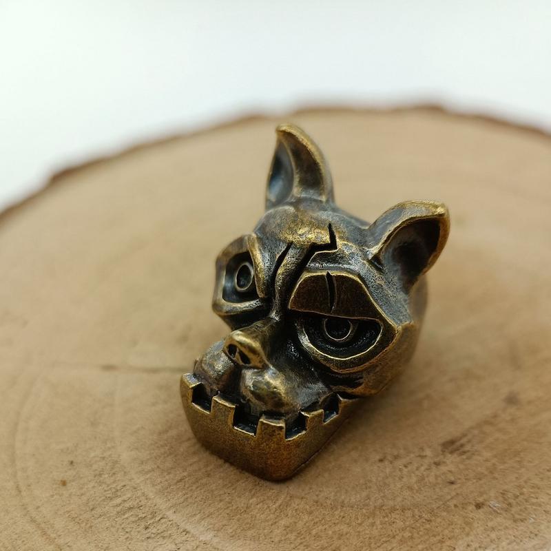 Edc Carry Kit - ブルドッグヘッド真鍮ナイフビーズEDC DIY織りアクセサリージュエリードッグパピーバックパック傘ロープランヤードペンダント