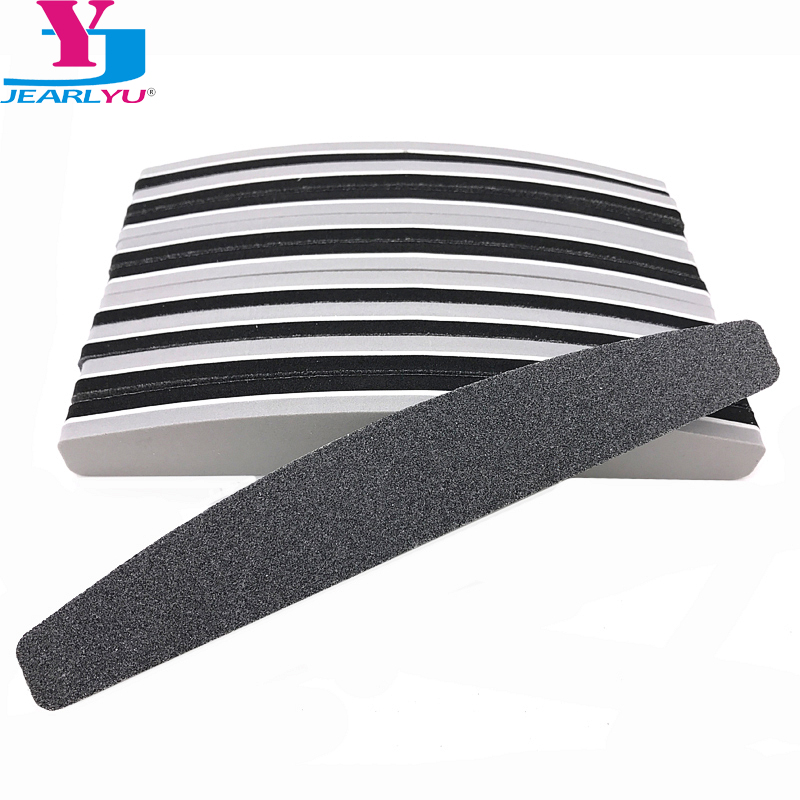 Nail File Titanium - 10/20/50個入り 強力リマバッファーネイルファイル ブラックグレー サンディングスポンジ アクリルジェル パラウナス