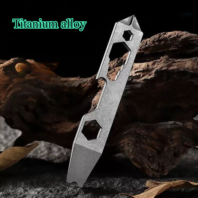Titanium Pry Bar - チタン合金ミニアウトドア多機能小型ツールプライバーボトルオープナーEDCパーソナライズアクセサリーハンギング