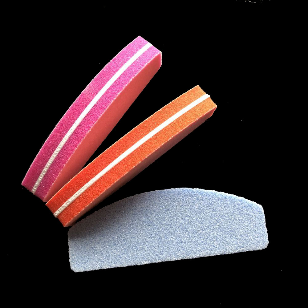 Nail File Titanium - 10 ピース/ロットランダムカラーミニネイルバッファーファイルネイルサンディングファイルプロフェッショナルスポンジネイルファイルスポンジボード 100/180