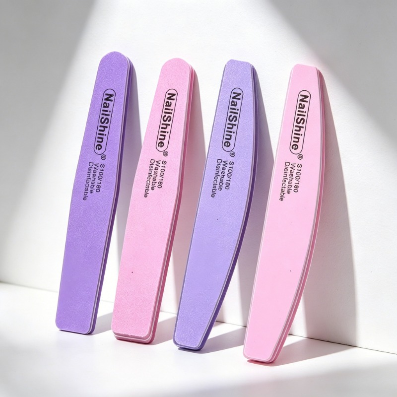 Nail File Titanium - 2 5 10個入り プロ仕様 両面ネイルファイルブロック スポンジネイルバッファー