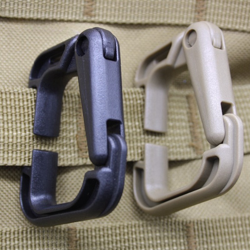 Edc Carry Kit - ハイキング用フックバックル、Dタイプポケットグリムロック、モールロック、EDCバックパックハンギングウェビング、アウトドアキャンプツール、5個