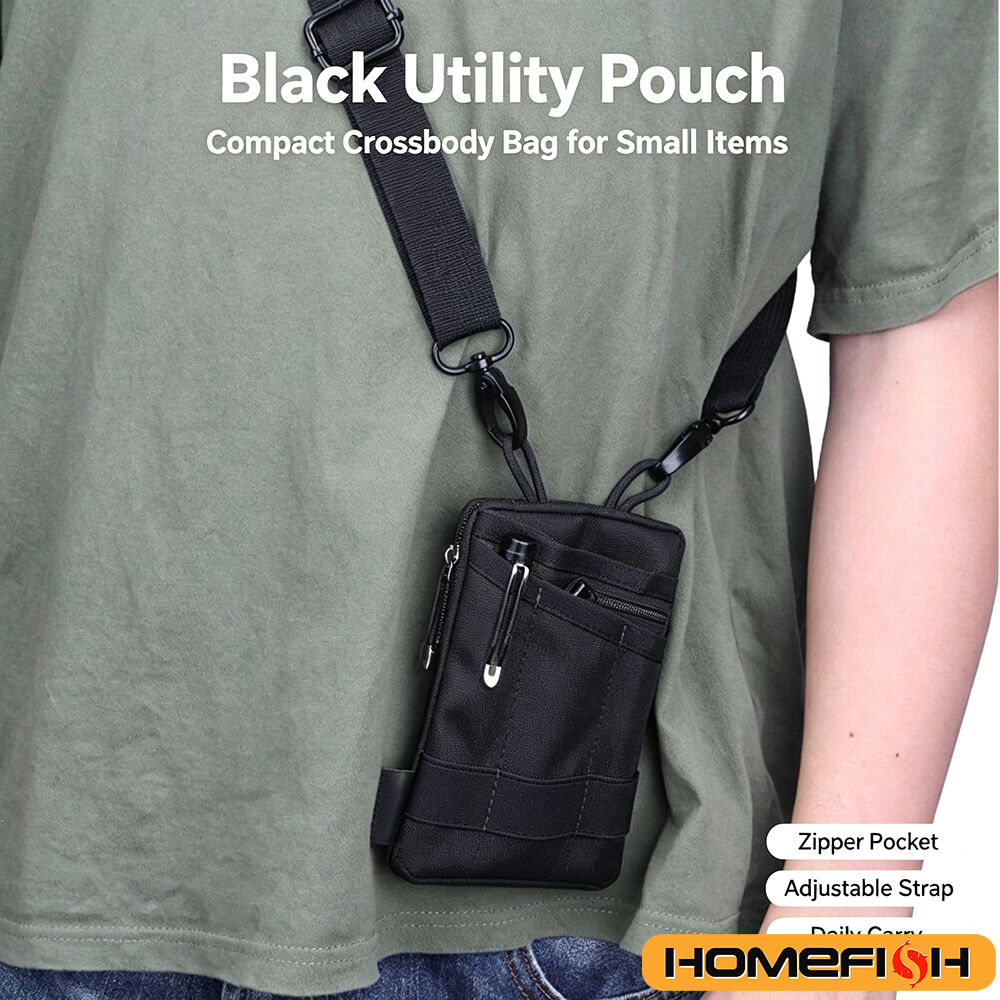 Edc Everyday Carry Bag - DIYパッチエリア付きEDCオーガナイザーポーチ、マルチツールポケットウォレット、日常携帯用現金・カード収納