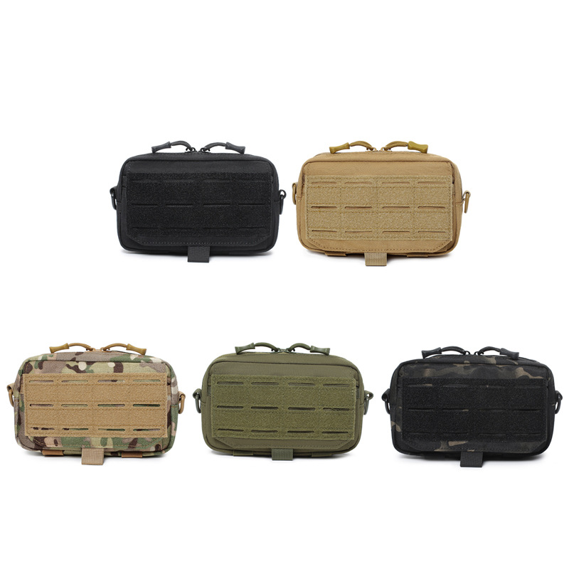 Edc Carry Box - 多機能モールシステム対応EDCウエストバッグ、タクティカルポーチ、応急処置キット、アウトドアスポーツ、サバイバル、EDCツール、キャンプ、狩猟用アクセサリー、収納オーガナイザー