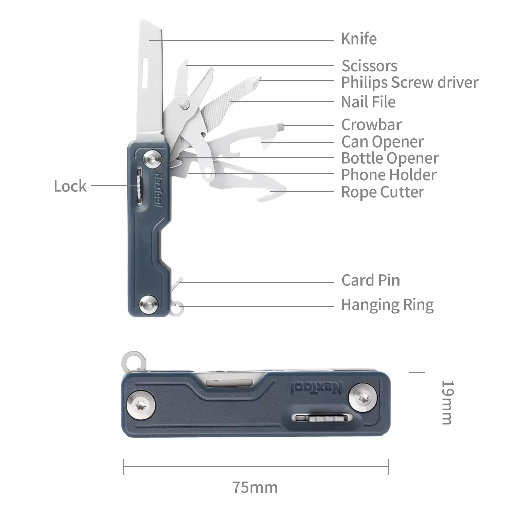 NexTool 10-in-1 キーナイフ ミニ折りたたみポ - Edc Carry Card のレビューと価格