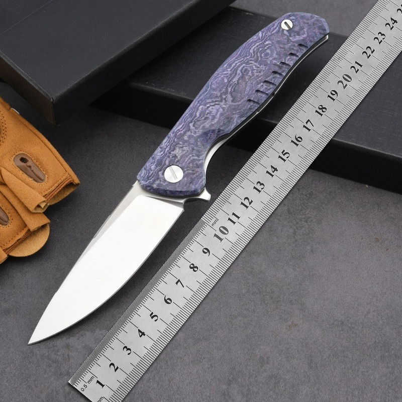ポケットアウトドアキャンプサバイバルナイフブレード D2 折 - Edc Carry Pocket Knife のレビューと価格