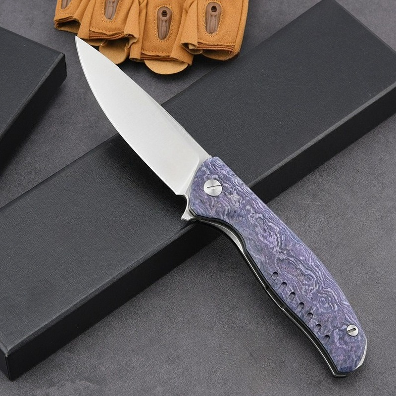 ポケットアウトドアキャンプサバイバルナイフブレード D2 折 - Edc Carry Pocket Knife のレビューと価格