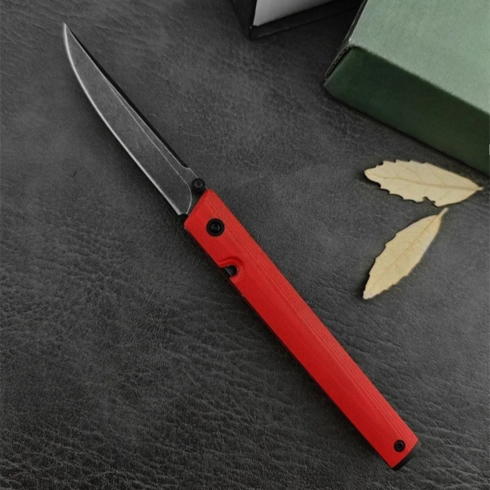 7096折りたたみ式EDCポケットナイフ、赤色G10ハンドル - Edc Carry Pocket Knife のレビューと価格