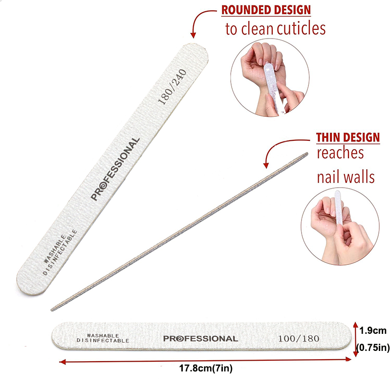 木製ネイルファイルプロフェッショナルネイルアートサンディング - Nail File Titanium のレビューと価格