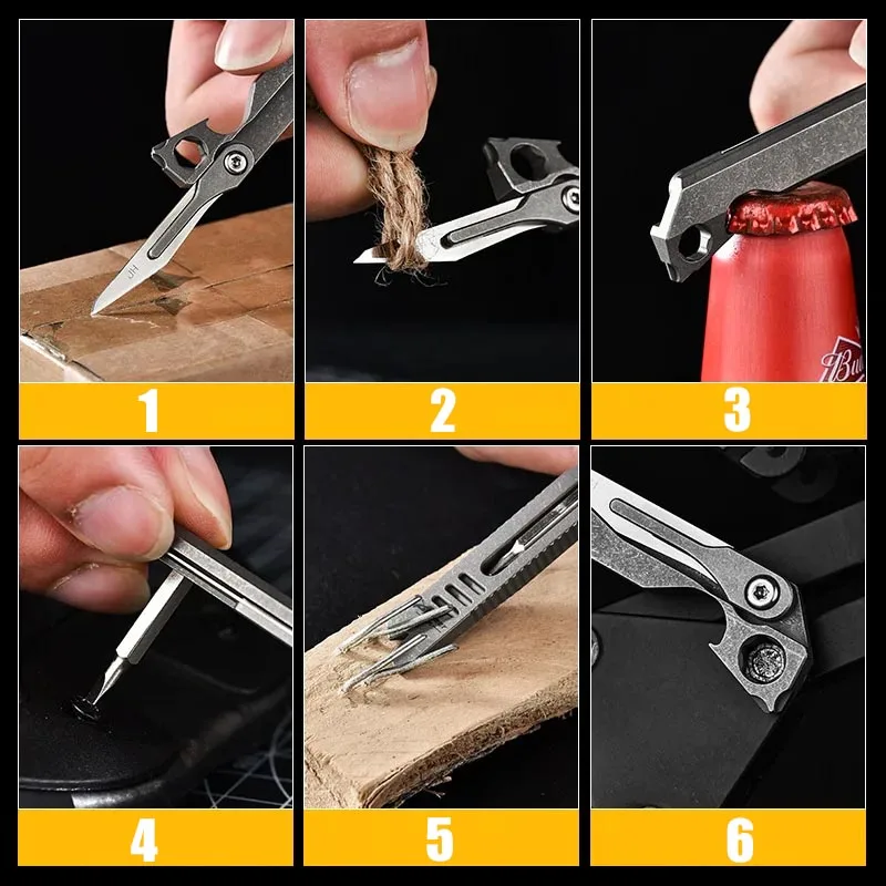 Tc4-多機能チタン合金ドライバー,スケープロスライダー,抗 - Titanium Pry Bar のレビューと価格