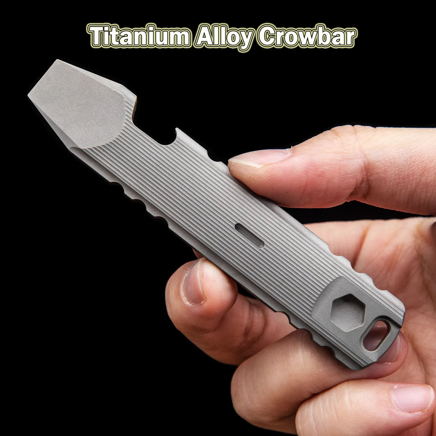 9.4 センチメートルチタン合金バール多機能屋外キャンプ栓抜 - Titanium Pry Bar のレビューと価格