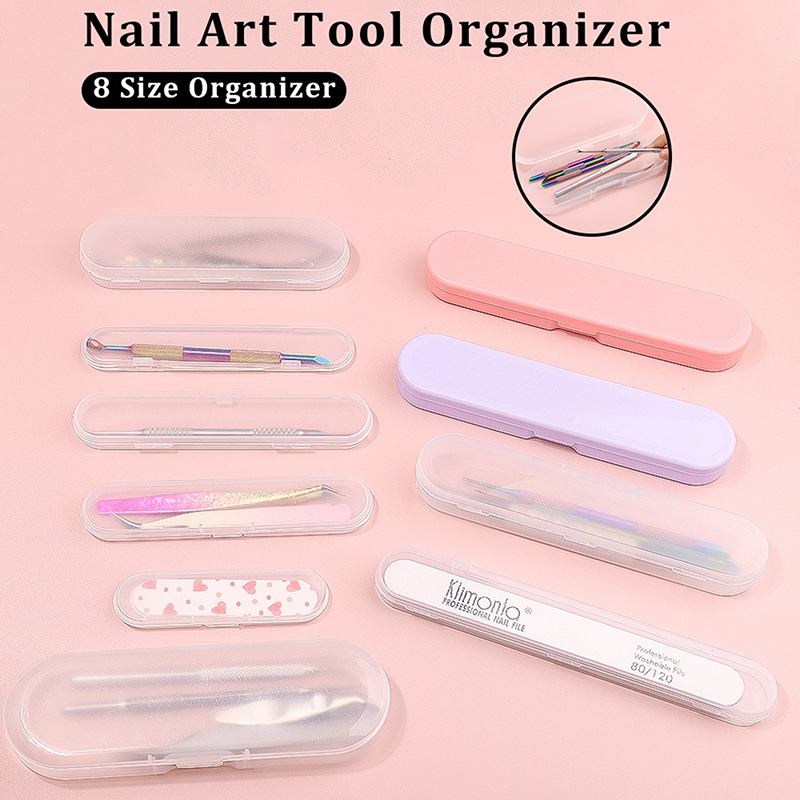 1/8個入り ポータブル長方形ネイルアートツール収納ボックス - Nail File Titanium のレビューと価格