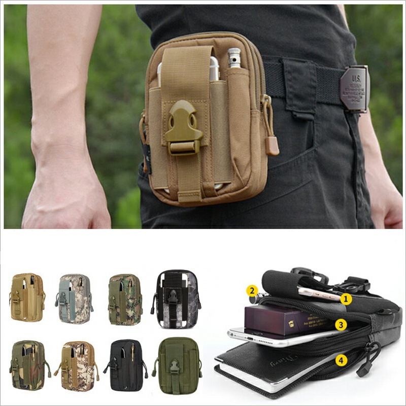 小さなモールポーチウエストパックバッグ電話ホルダーアウトドア - Edc Carry Box のレビューと価格