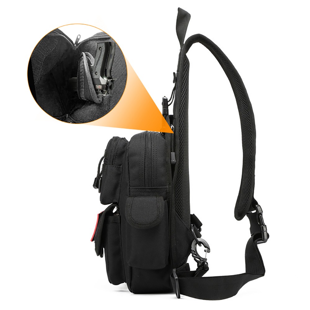 隠し銃持ち運び用ピストルガンバッグ戦術ピストルガン収納ポーチ - Edc Concealed Carry Backpack のレビューと価格