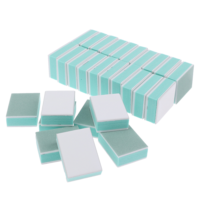 50 ピース/ロットミニネイルバッファブロックグリットネイル - Nail File Titanium のレビューと価格