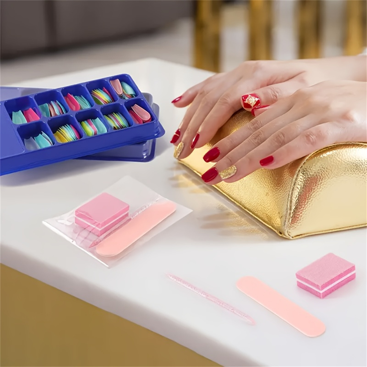 10個入りネイルケアキット：ミニファイル、バッファー＆スティ - Nail File Titanium のレビューと価格