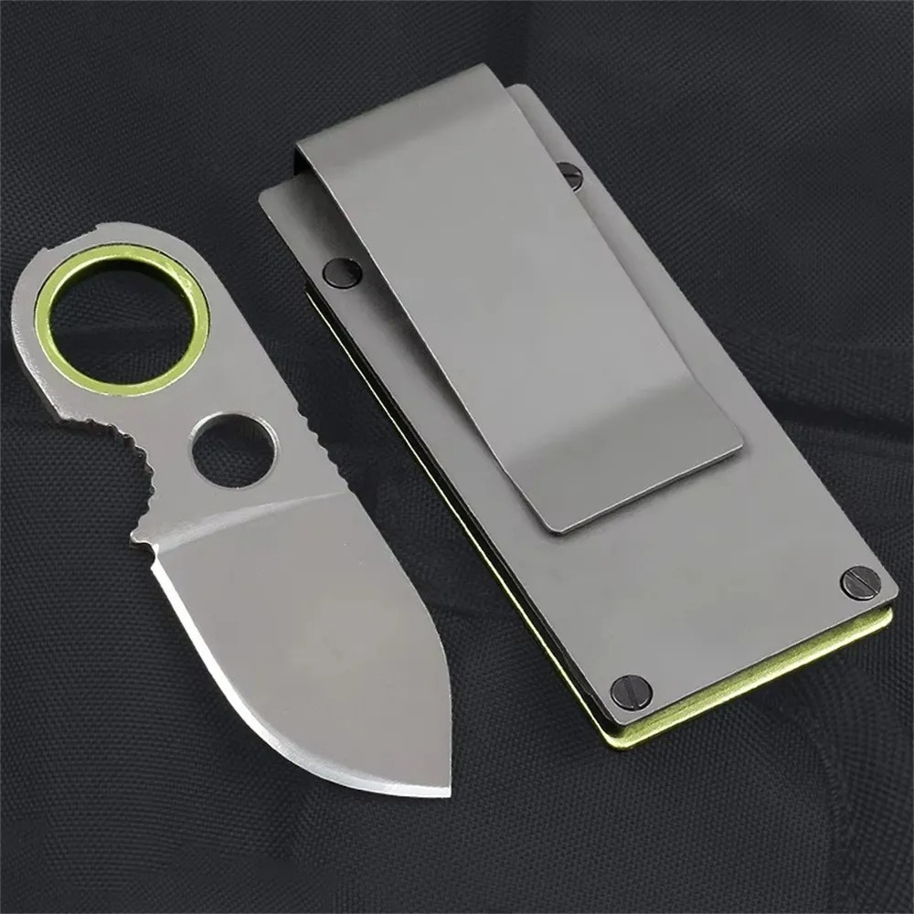 ミニEDCリング固定刃ナイフ ステンレス鋼ポケットナイフ 屋 - Edc Pocket Carry Fixed Blade のレビューと価格
