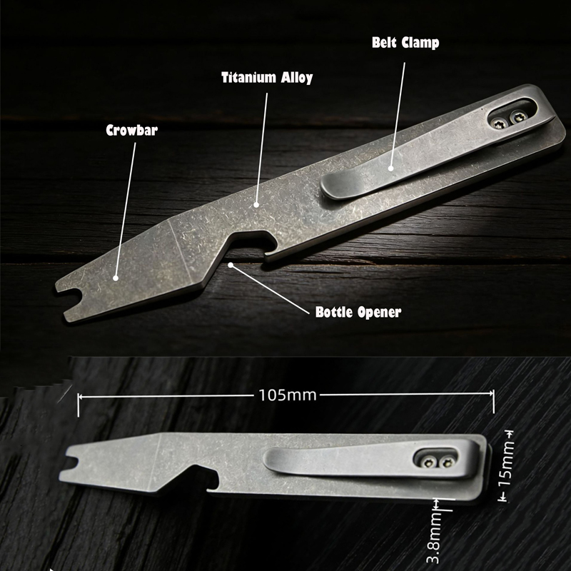 10.5 センチメートル TC4 チタン合金プライバー多機能 - Titanium Pry Bar のレビューと価格