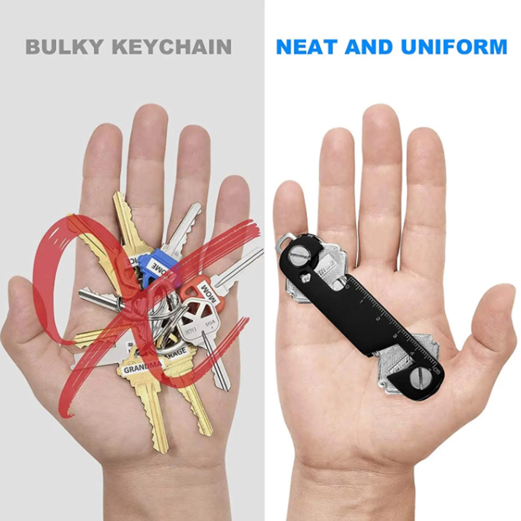 キーホルダー用アイホルダー - キーチェーン用コンパクトキー - Edc Carry Card のレビューと価格